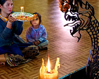 Offering at the Si Muang Temple-Vientiane