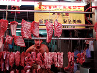 Tai Po Market butcher-Hong Kong