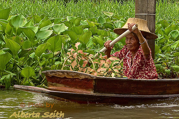Old Couple on a Bankok Klong