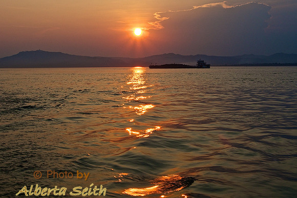Irrawaddy River Sunset-Bagan