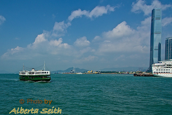 Star Ferry across Victoria Harbour-Hong Kong
