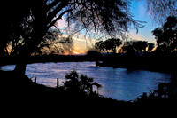 Sunrise over the Uaso Nyiro River , Larsen's Safari Camp-Samburu