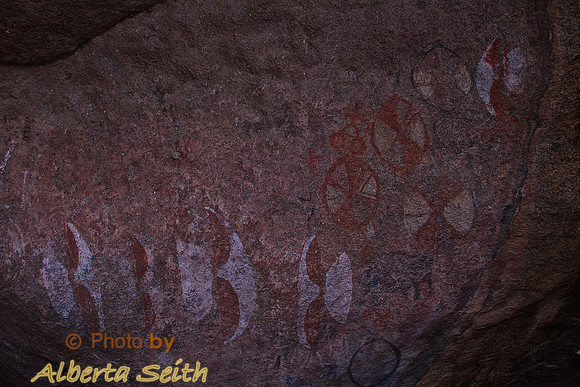Maasai Rock Painting at the Ngong Rock Kopje-Tanzania