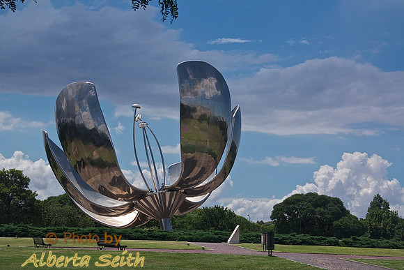 Floralis Generica in the Recoleta district of Buenos Aries