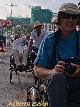 Trishaw ride through Downtown Yangon