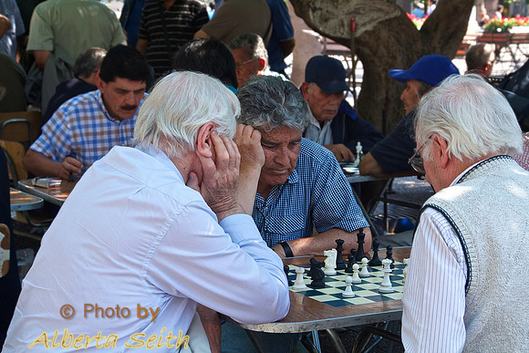 Chess in the Park at Plaza de Armas, in Downtown Santiago, Chili