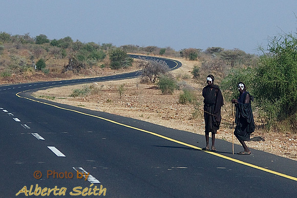 Maasai Men following Circumcision Ceremony, Mosquito Creek, Tanzania