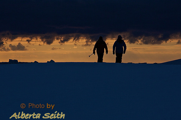 Night hike and cruise at Port Charcot on the western edge of the Lemaire Channel