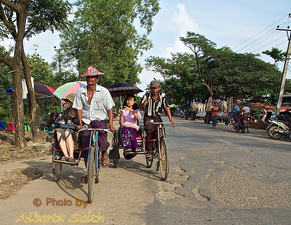 Trishaws to the Dala Orphanage